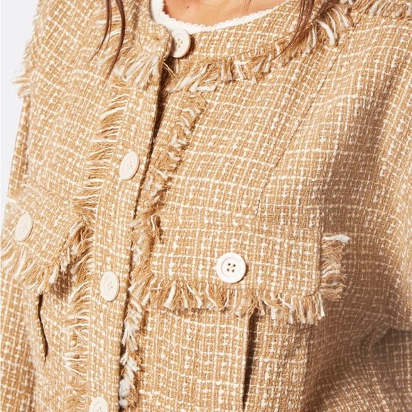 Joie Jackets & Coats Joie Camel Tan Oversized Cotton Morro B Jacket